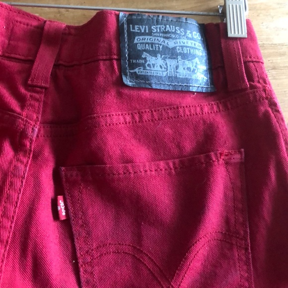 Men’s red super skinny jeans - Picture 3 of 4